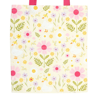 White-Pink-Multicoloured - Side - Something Different Daisy Duck Tote Bag