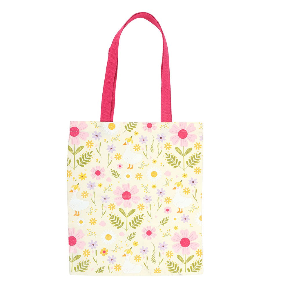 White-Pink-Multicoloured - Front - Something Different Daisy Duck Tote Bag