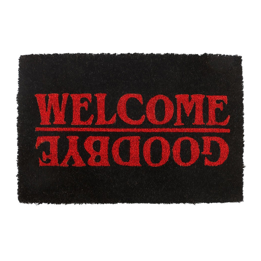 Black - Front - Something Different Welcome Goodbye Door Mat