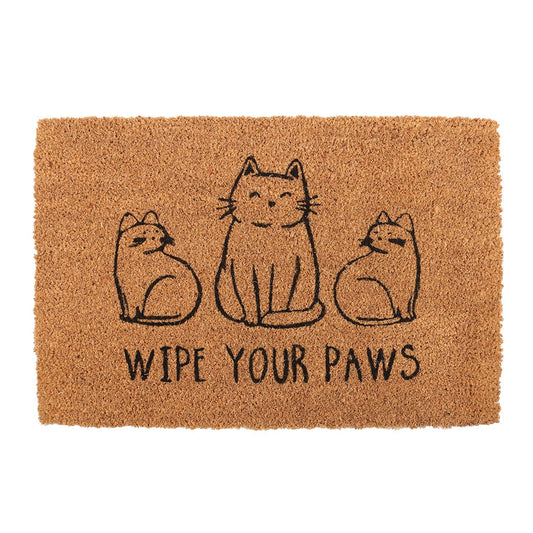 Natural - Front - Something Different Wipe Your Paws Cats Door Mat