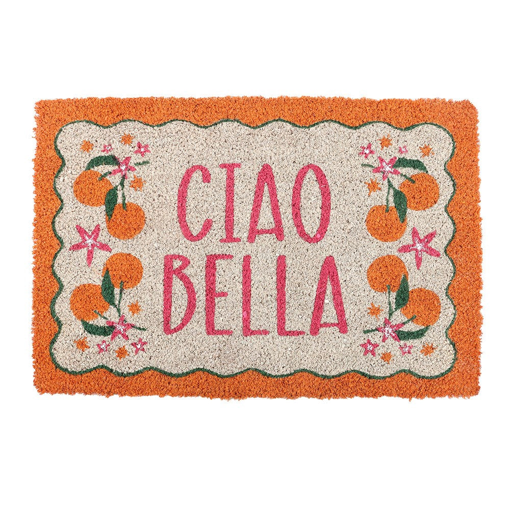 Orange - Front - Something Different Ciao Bella Oranges Door Mat