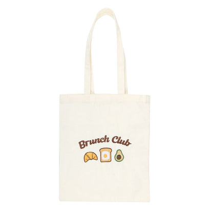 White - Front - Something Different Brunch Club Embroidered Tote Bag
