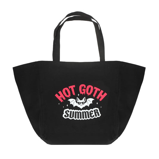 Black-White-Red - Front - Something Different Hot Goth Summer Beach Tote Bag