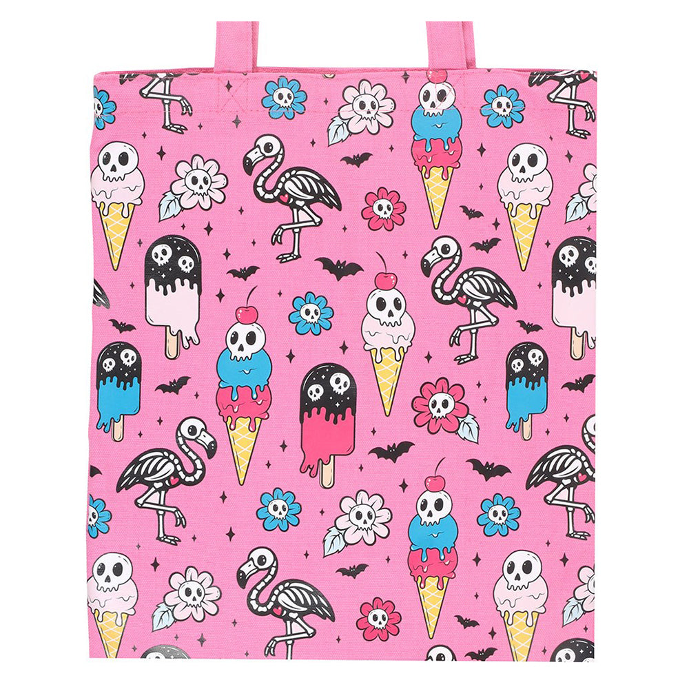 Pink - Side - Something Different Dead Hot Days Printed Tote Bag