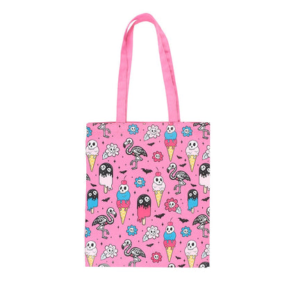 Pink - Front - Something Different Dead Hot Days Printed Tote Bag