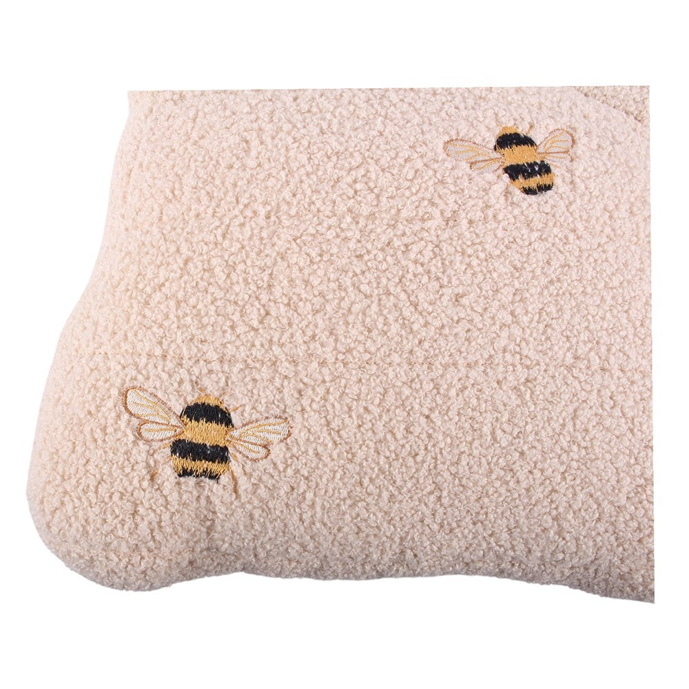 Beige - Side - Something Different Bouclé Beehive Filled Cushion