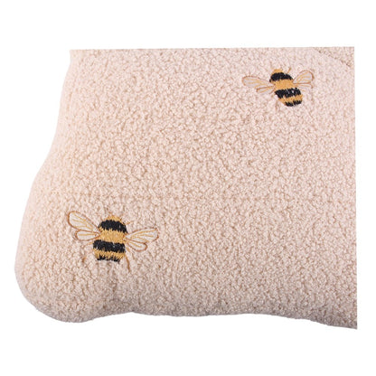 Beige - Side - Something Different Bouclé Beehive Filled Cushion