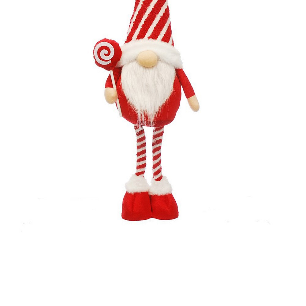 Red-White - Back - Something Different Standing Striped Christmas Gonk