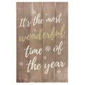 Brown-White-Gold - Front - Something Different Most Wonderful Time Winter Magic Plaque