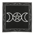 Black-White - Front - Something Different Triple Moon Altar Cloth