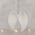 White-Silver - Back - Something Different Angel Wings Hanging Ornament