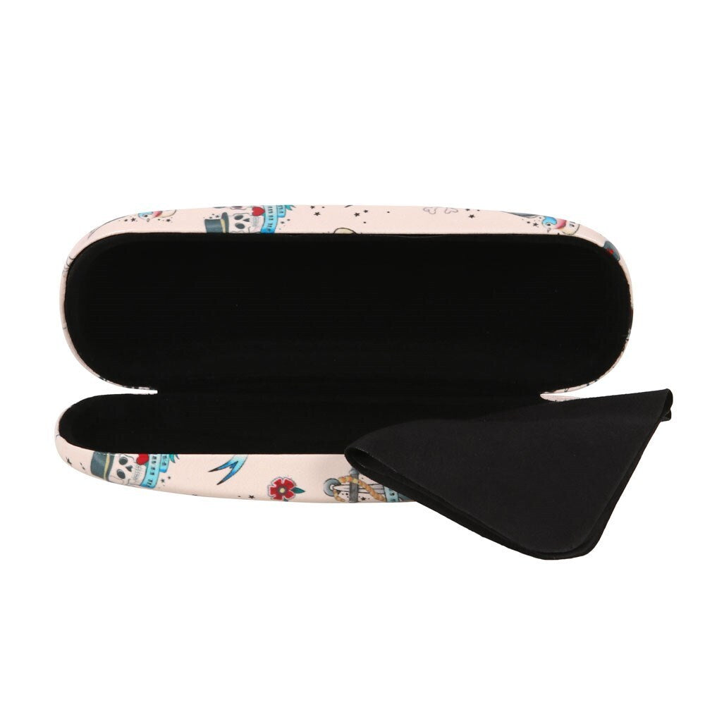 Off White-Black-Red - Back - Something Different Tattoo Glasses Case