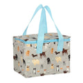 Off White-Brown-Sky Blue - Front - Something Different Wags And Whiskers Dog Print Lunch Bag