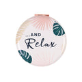 Light Pink-Green-Black - Front - Something Different And Relax Palm Leaf Compact Mirror