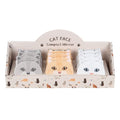White-Grey-Cream - Lifestyle - Something Different Cat Face Compact Mirror (Pack of 12)