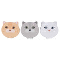 White-Grey-Cream - Front - Something Different Cat Face Compact Mirror (Pack of 12)