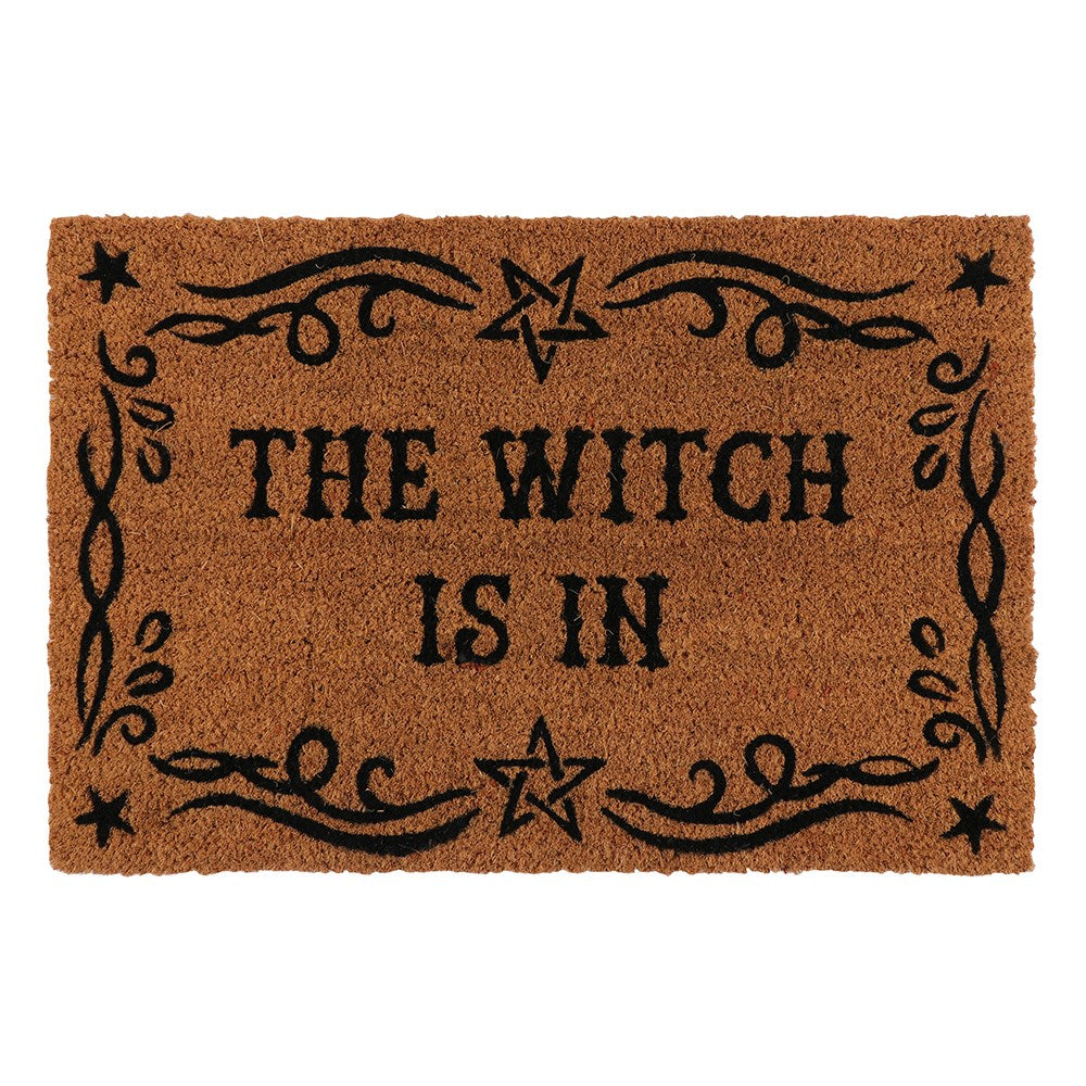 Natural - Front - Something Different The Witch Is In Door Mat