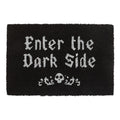 Black-White - Front - Something Different Enter The Dark Side Coir Door Mat