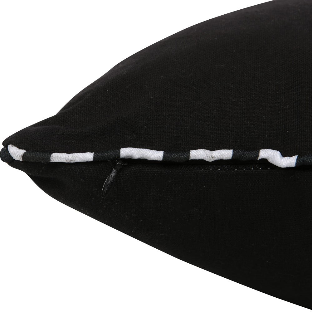 Black-White - Side - Something Different Creepy & Cosy Square Filled Cushion