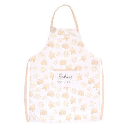 White-Peach - Front - Something Different Bakery Gingerbread Full Apron