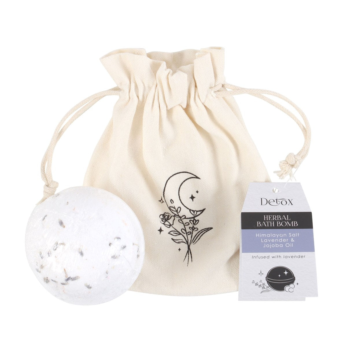 White - Back - Something Different Detox Lavender Herbal Bath Bomb