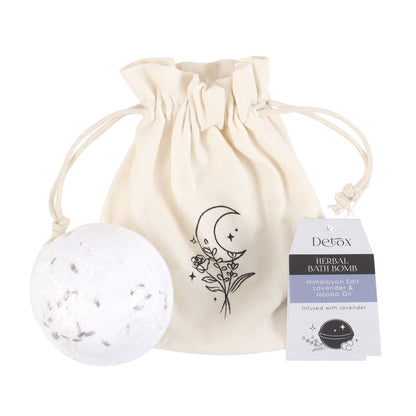 White - Back - Something Different Detox Lavender Herbal Bath Bomb