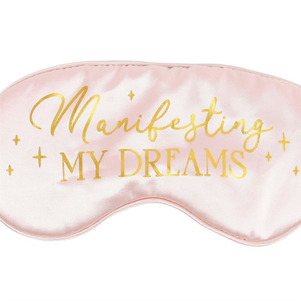 Pink-Gold - Side - Something Different Manifesting My Dreams Satin Sleep Mask