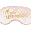Pink-Gold - Side - Something Different Manifesting My Dreams Satin Sleep Mask