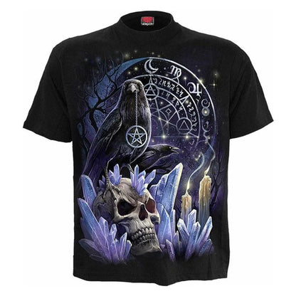 Black-Purple - Front - Spiral Direct Mens Witchcraft T-Shirt