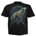Black - Back - Spiral Direct Unisex Adult Celtic Wolf Back Print T-Shirt