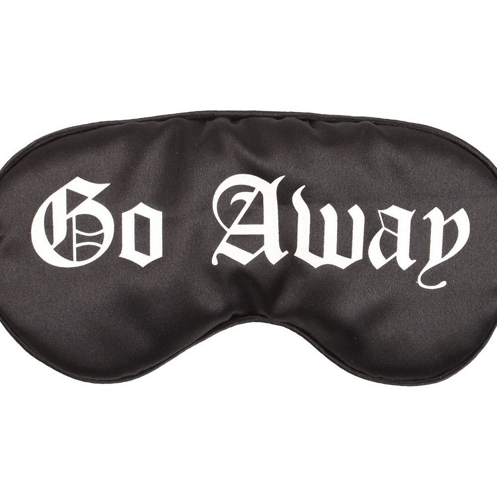 Black - Side - Something Different Go Away Gothic Satin Sleep Mask