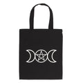 Black-White - Front - Something Different Triple Moon Tote Bag