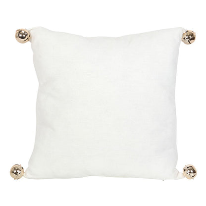 White-Red - Back - Something Different This House Believes Bells Christmas Cushion
