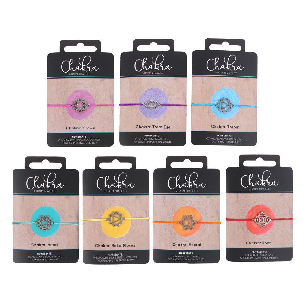 Multicoloured - Side - Something Different Chakra Charm Bracelet (Pack of 49)