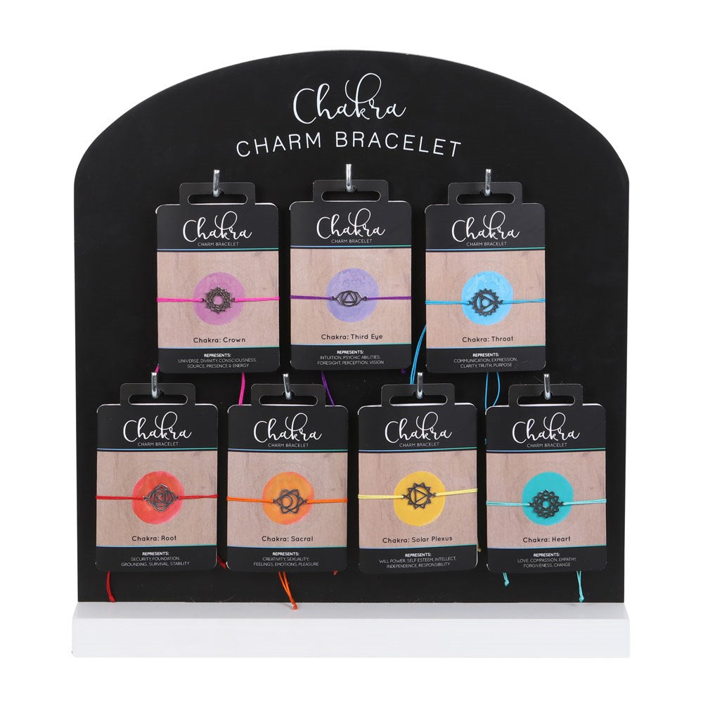 Multicoloured - Front - Something Different Chakra Charm Bracelet (Pack of 49)