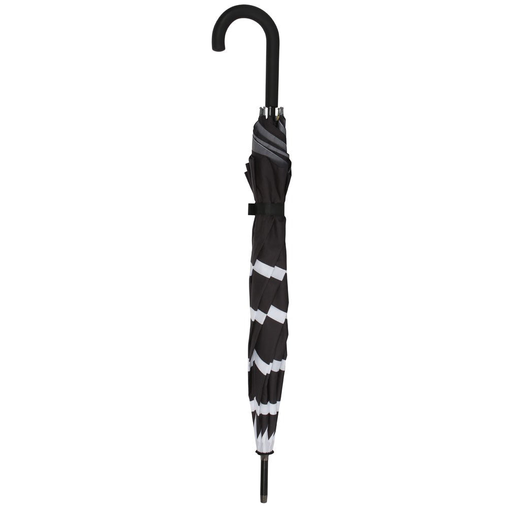 Black-White - Side - Something Different Spider Web Stick Umbrella