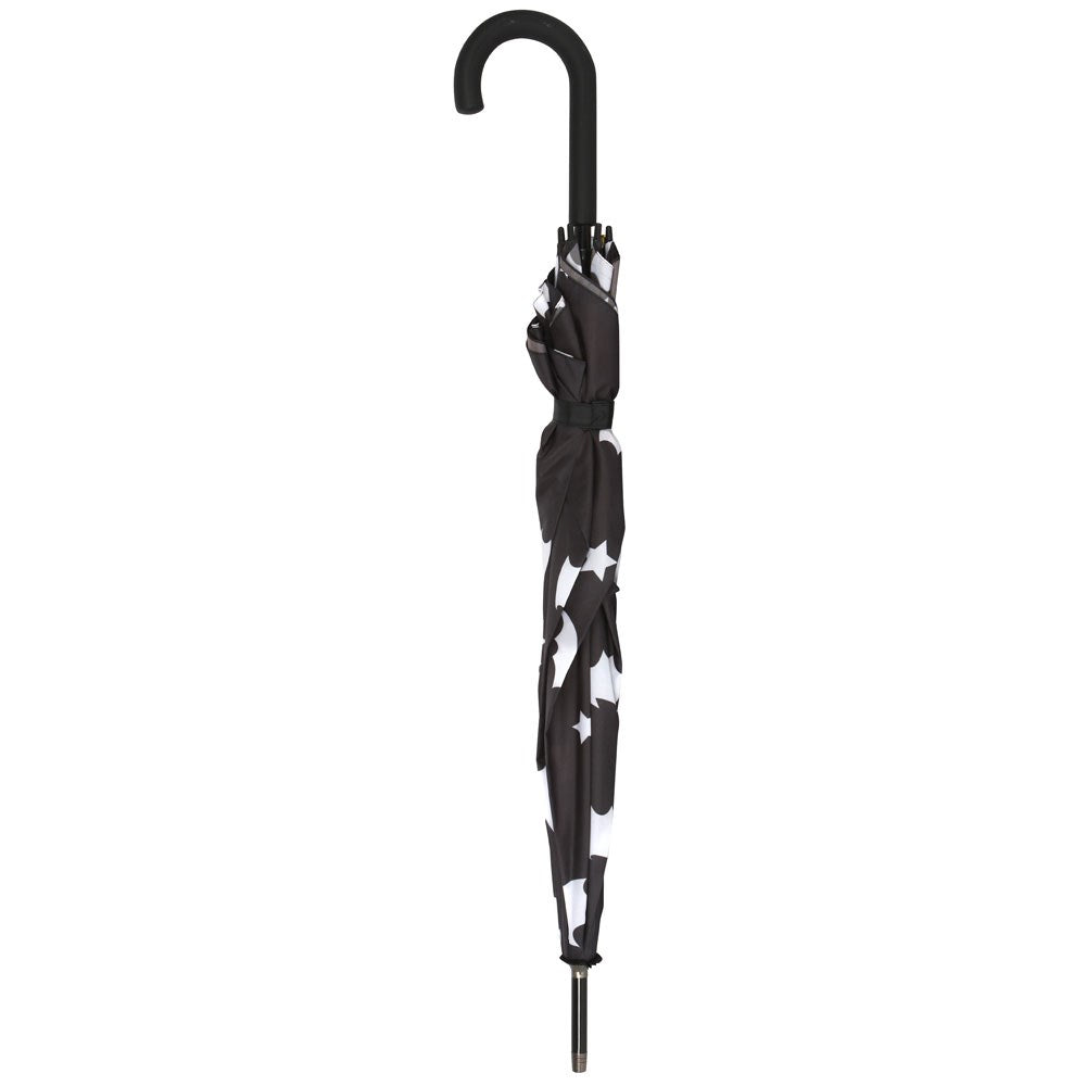 Black-White - Side - Something Different Bat All-Over Print Stick Umbrella