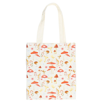 White-Red - Front - Something Different Mushroom Polycotton Tote Bag