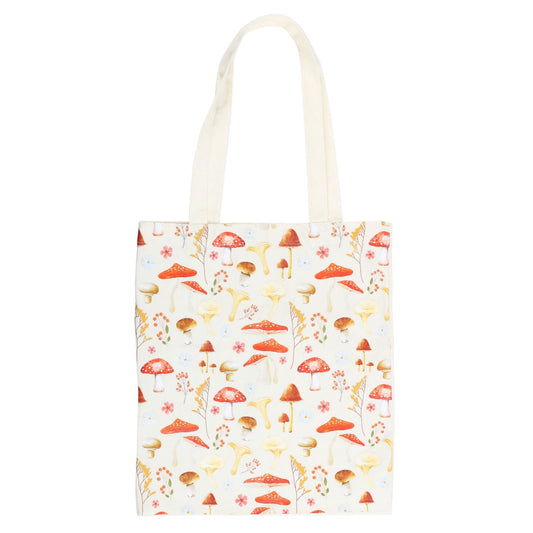 White-Red - Front - Something Different Mushroom Polycotton Tote Bag
