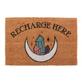 Brown - Front - Something Different Natural Recharge Here Crystal Door Mat