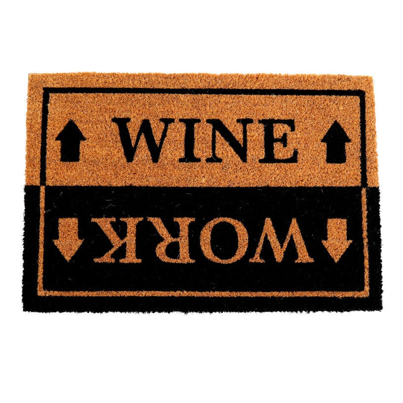 Brown-Black - Front - Something Different Half And Half Wine-Work Door Mat