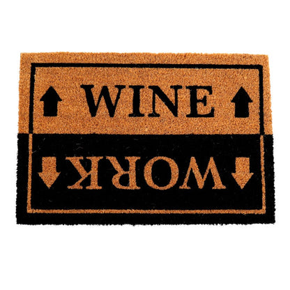 Brown-Black - Front - Something Different Half And Half Wine-Work Door Mat