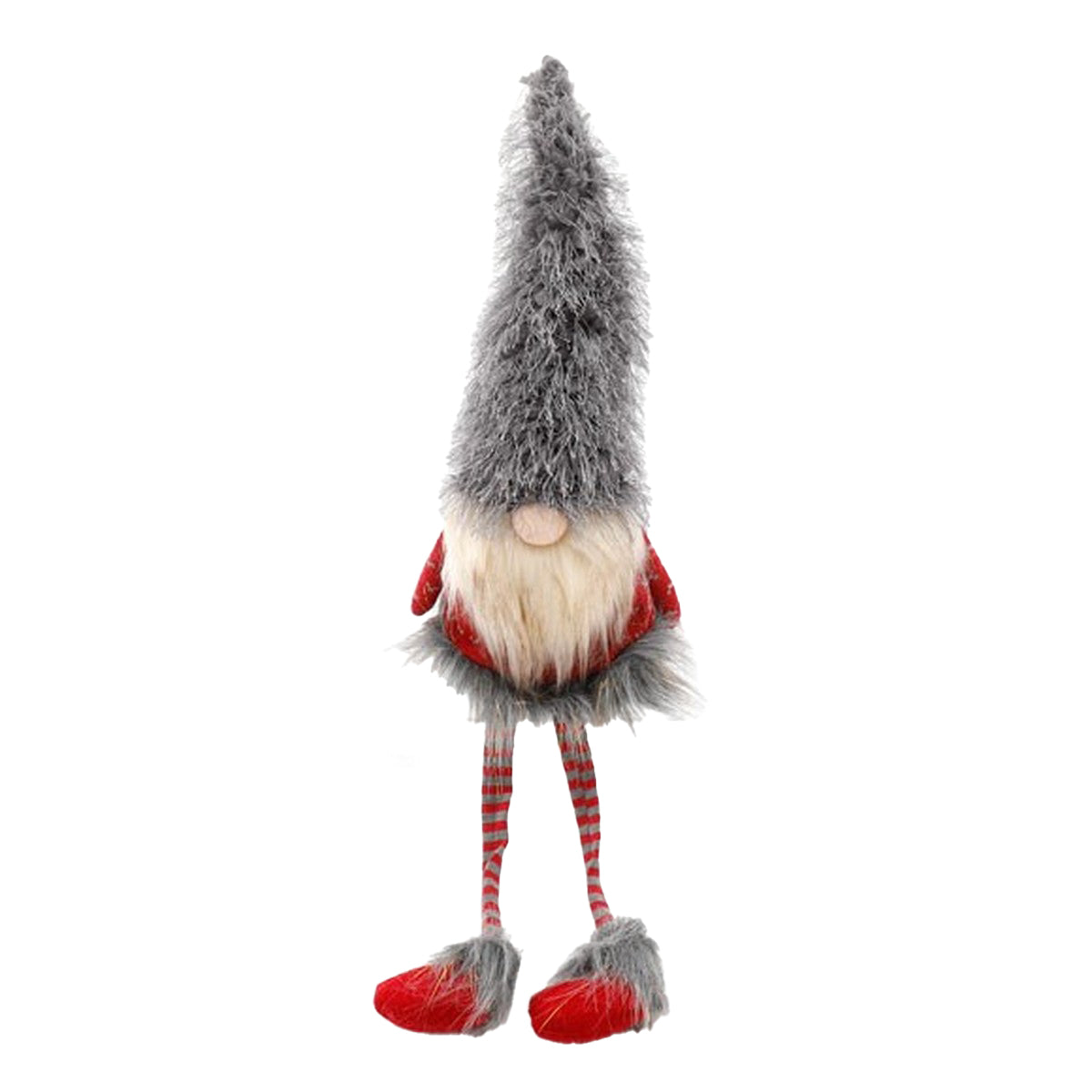 Grey-Red - Front - Something Different Dangly Legs Christmas Gonk