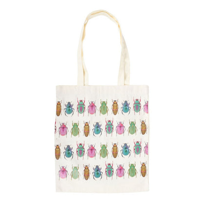 White-Multicoloured - Front - Something Different Beetle Polycotton Tote Bag