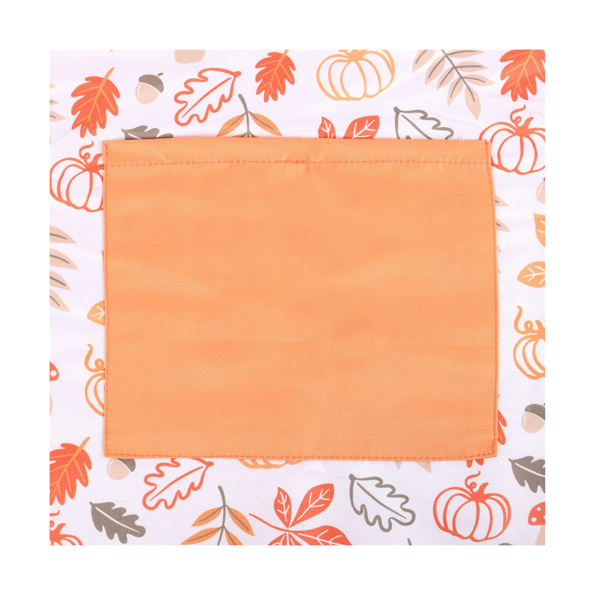 White-Orange - Back - Something Different Autumn Leaves And Pumpkins Apron