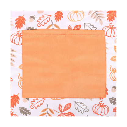 White-Orange - Back - Something Different Autumn Leaves And Pumpkins Apron