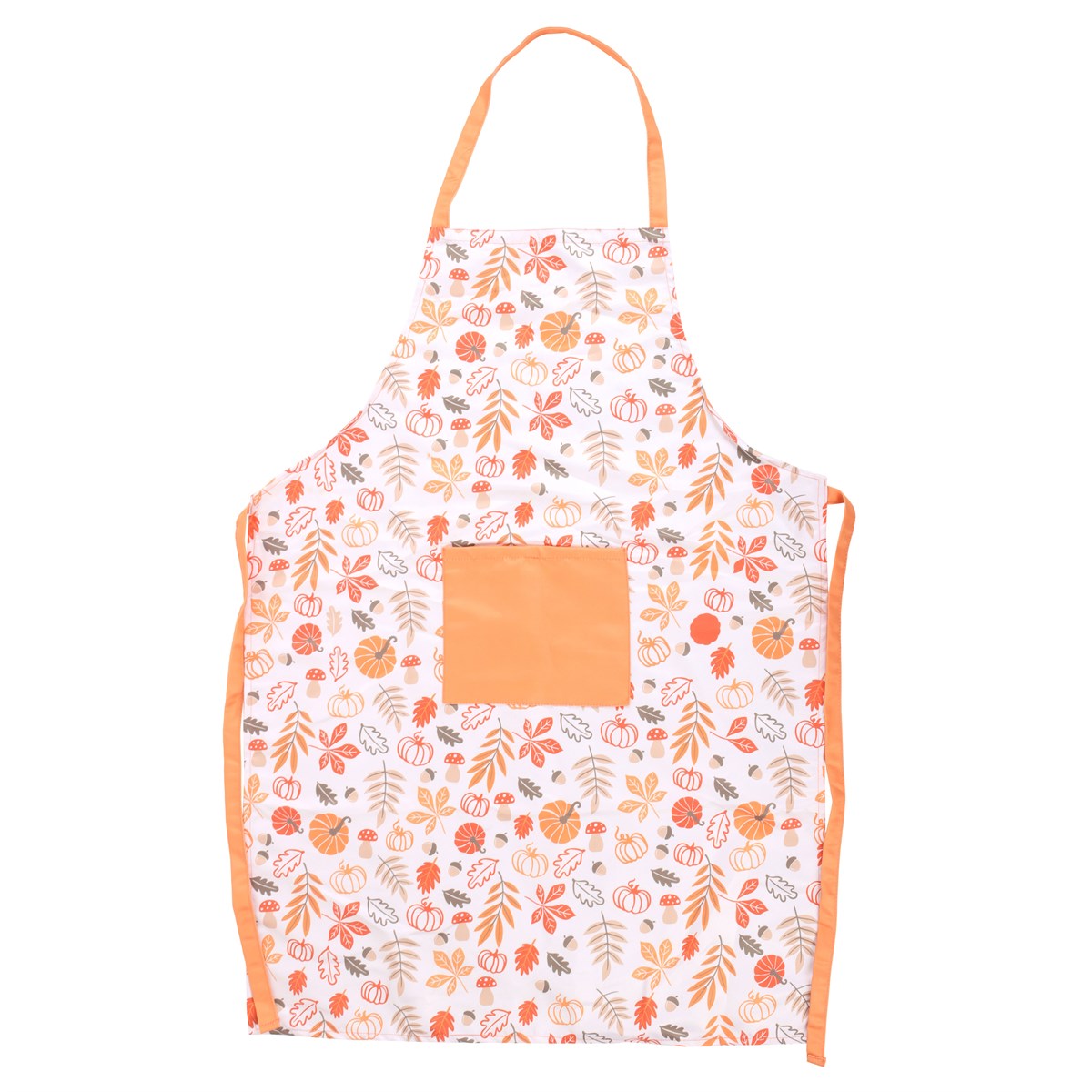 White-Orange - Front - Something Different Autumn Leaves And Pumpkins Apron