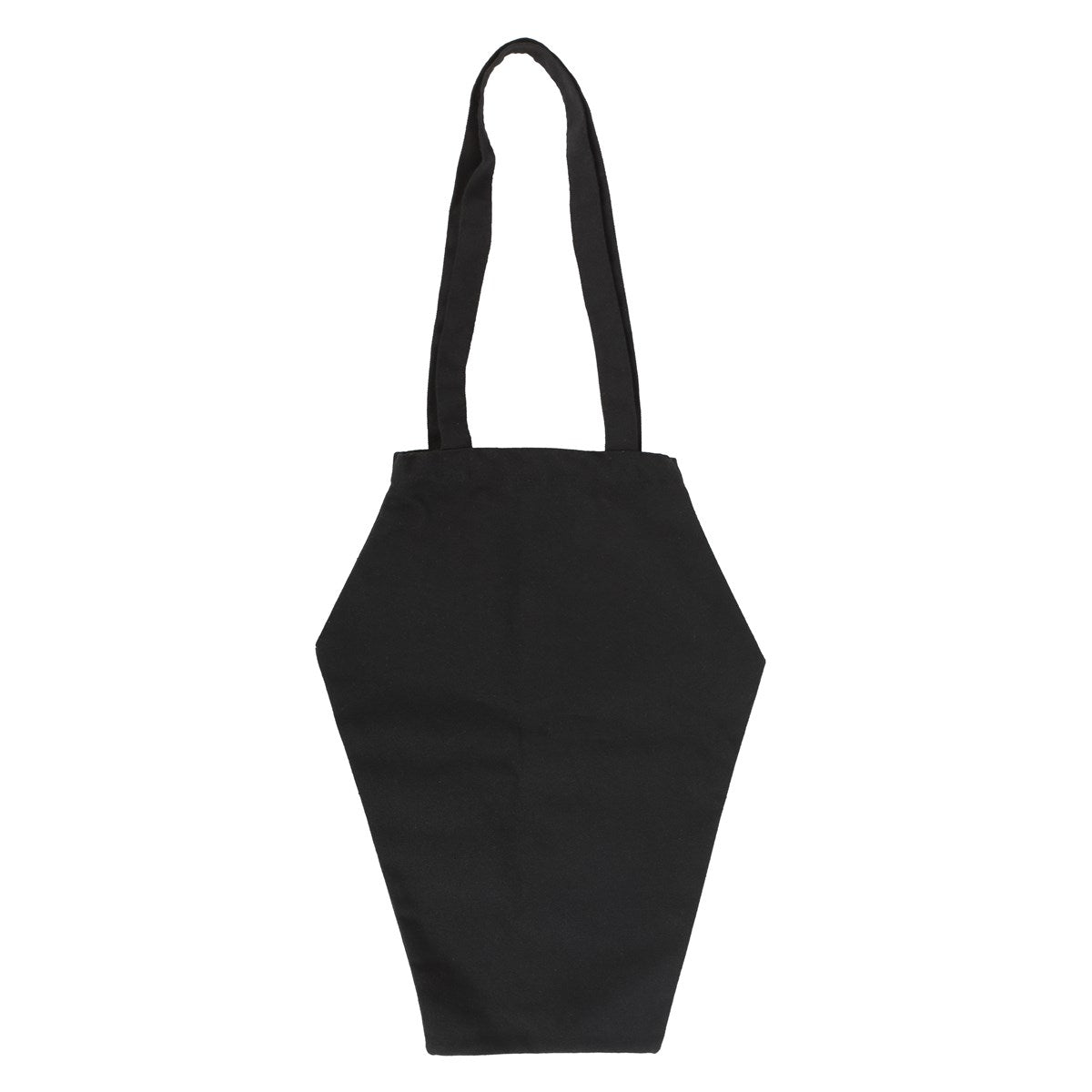 Black - Back - Something Different The Creepier The Better Coffin Shaped Tote Bag