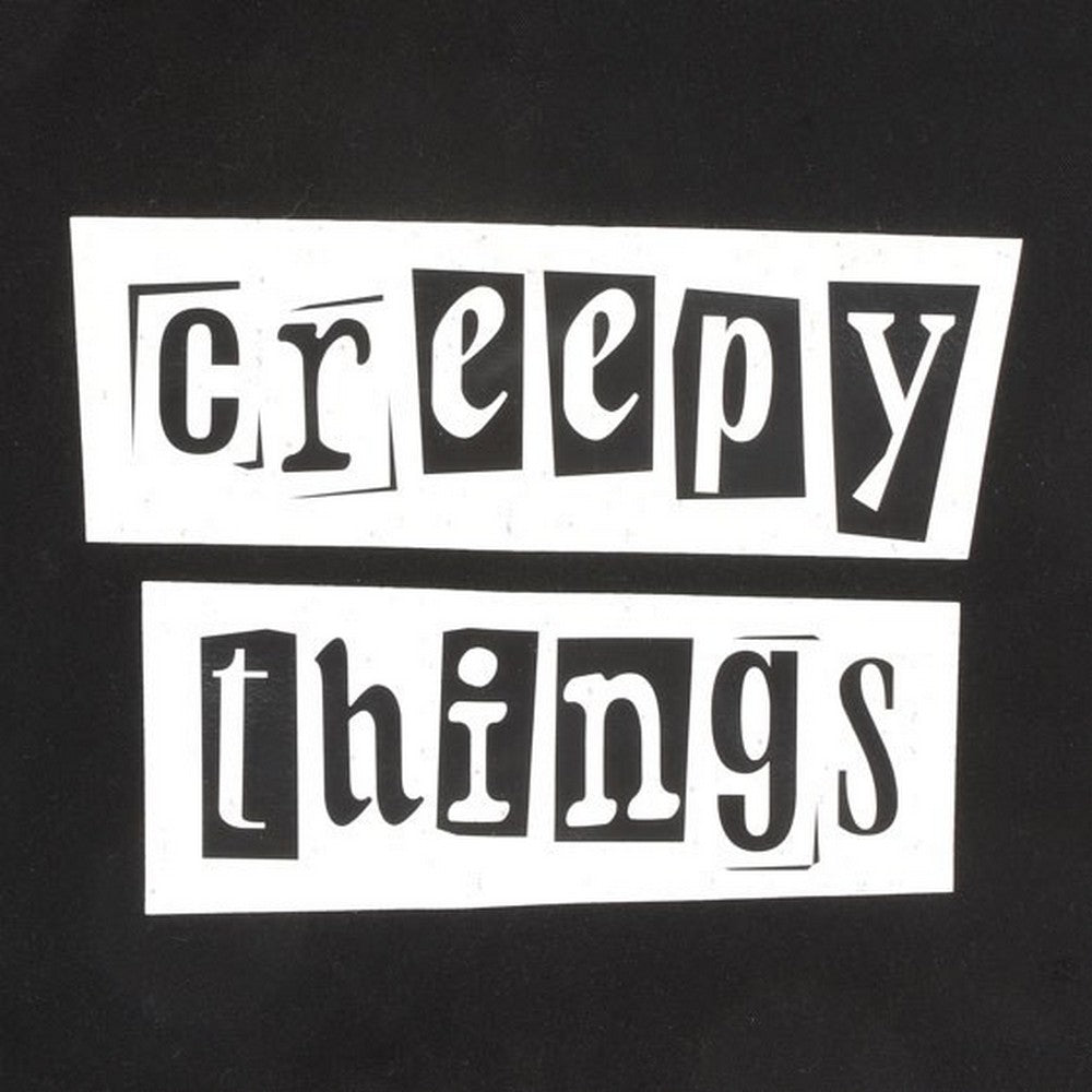 Black-White - Side - Something Different Creepy Things Polycotton Tote Bag