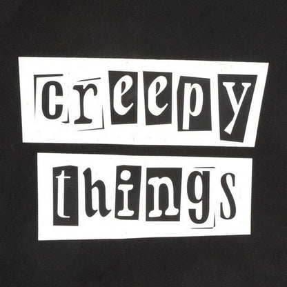Black-White - Side - Something Different Creepy Things Polycotton Tote Bag